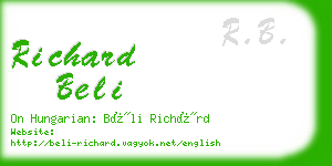 richard beli business card